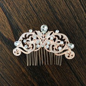 Rose Gold Bridal hair comb accessory